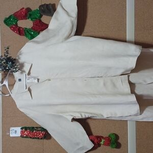 AVENUE WOMENS 2 PC. CAUSALS IN A BEAUTIFUL CREAM COLOR LINEN CLOTH